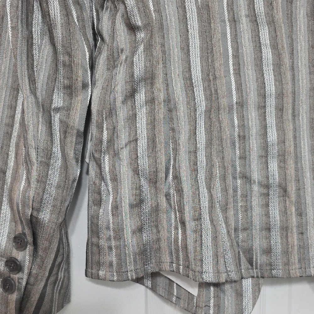 Lafayette 148 New York Metallic Striped Blazer - Picture 6 of 11